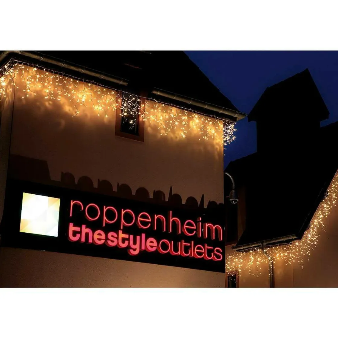 DecoWoerner Luces De Navidad>Luz Icicle Light LED 24 V Para Exteriores, 152 LED, 200 X 100 Cm