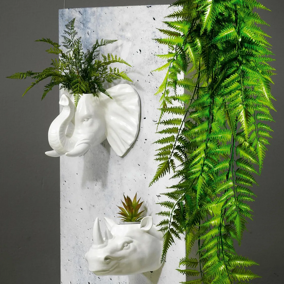 DecoWoerner Decoración De Verano|Macetas Y Artículos De Decoración>Maceta De Rinoceronte 20 X 24 Cm