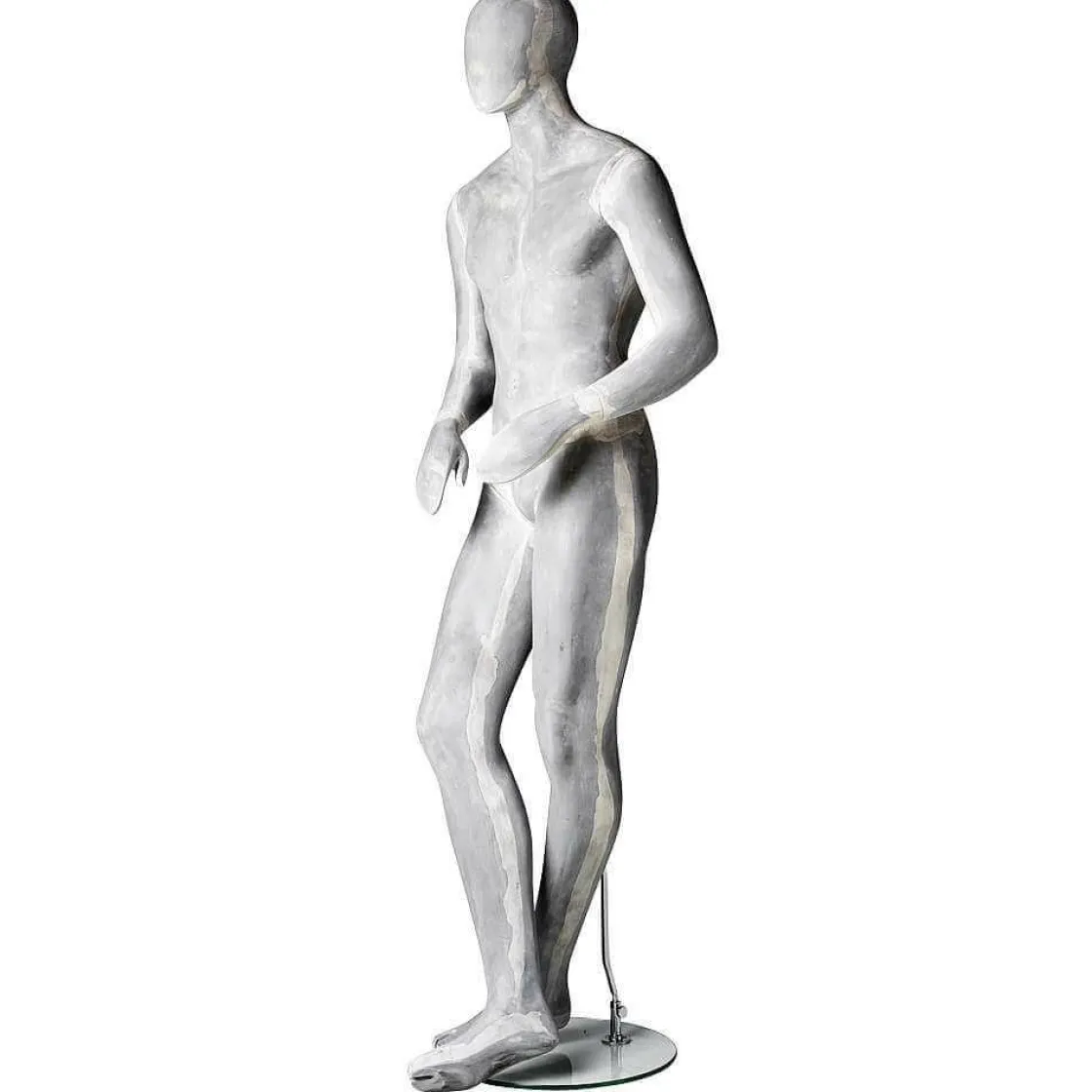 DecoWoerner Maniquíes>Maniquí Hombre ESCULTURA Pierna Cruzada Hormigón Óptico