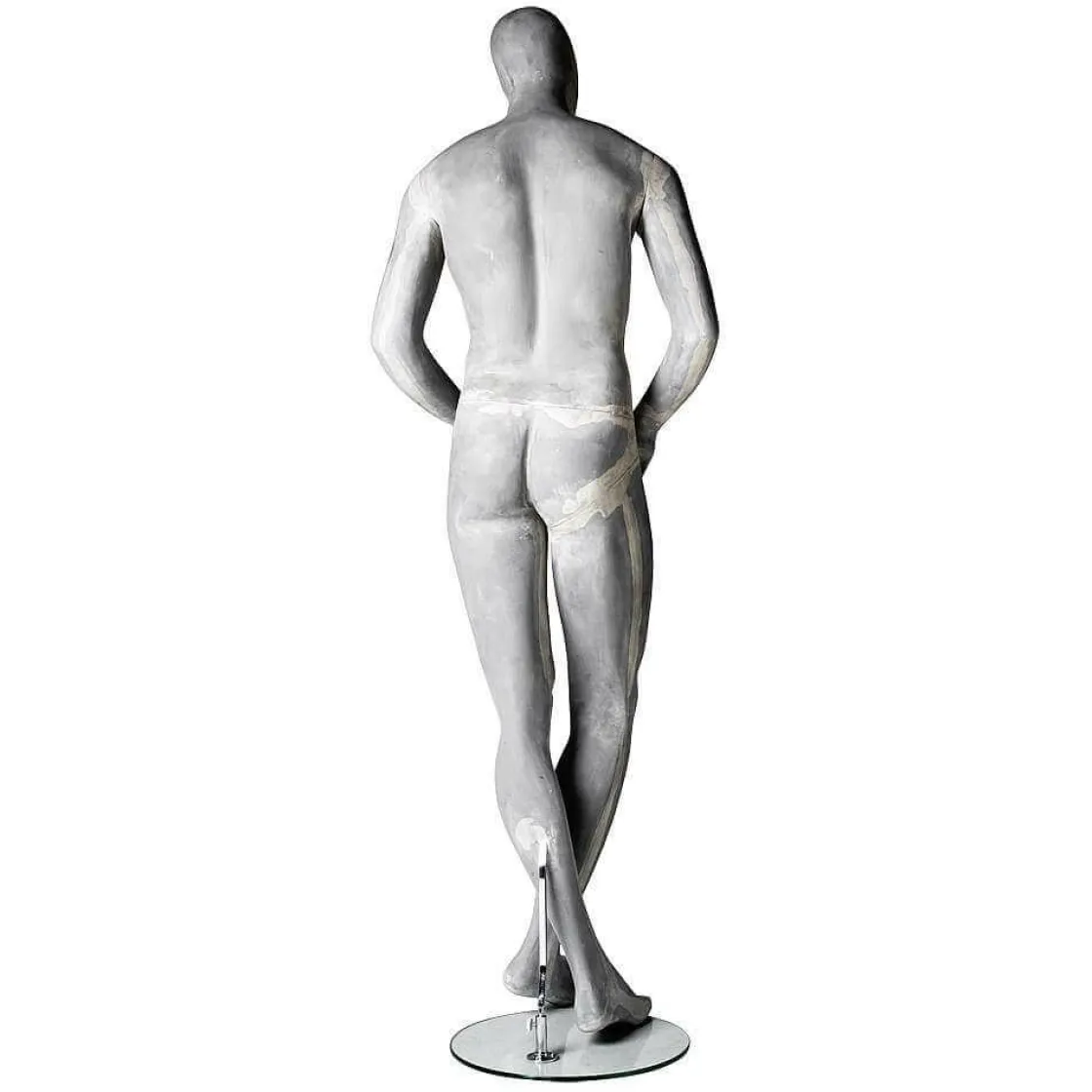 DecoWoerner Maniquíes>Maniquí Hombre ESCULTURA Pierna Cruzada Hormigón Óptico
