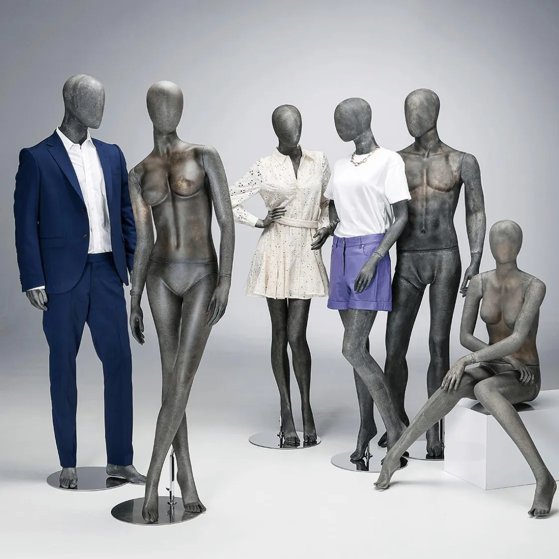 DecoWoerner Maniquíes>Maniquí Premium Hombre, Pierna Derecha Doblada