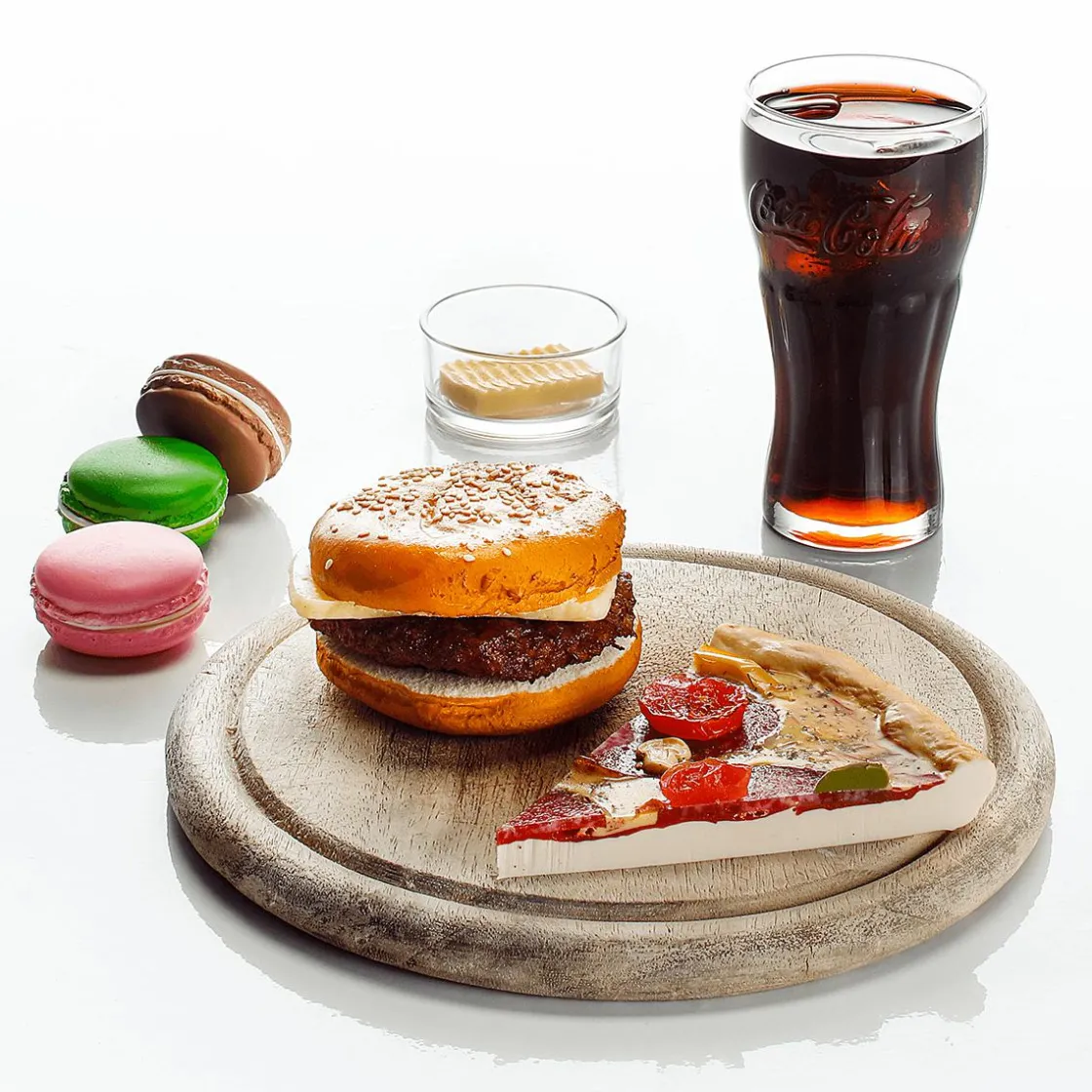 DecoWoerner Platos Y Comida Rápida>Maniquíes De Azúcar-grasa-aceite, 7 Piezas