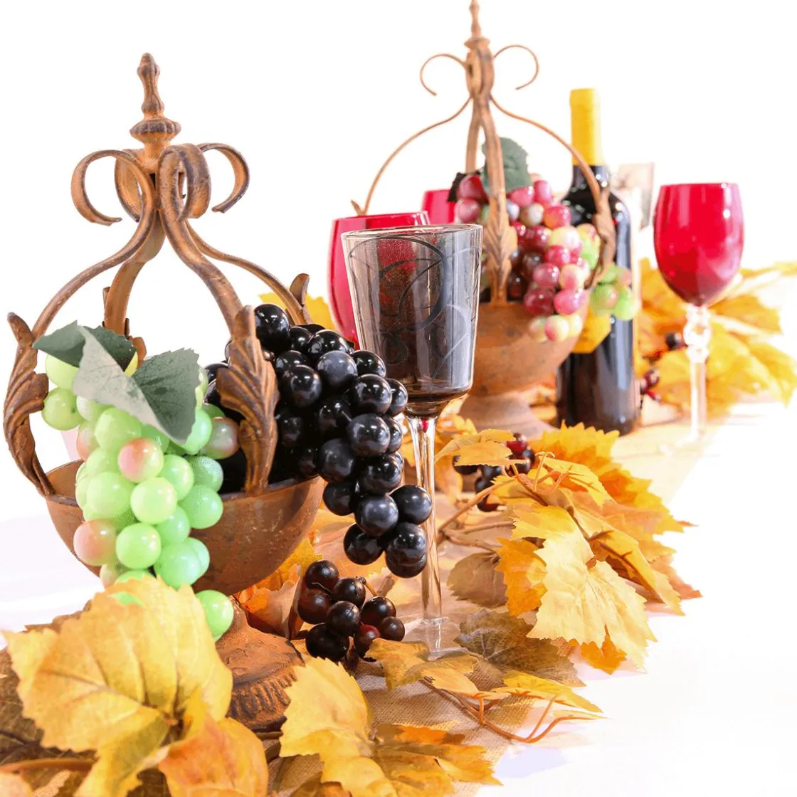 DecoWoerner Decoración De Otoño|Frutas>Maniquíes De Uvas s