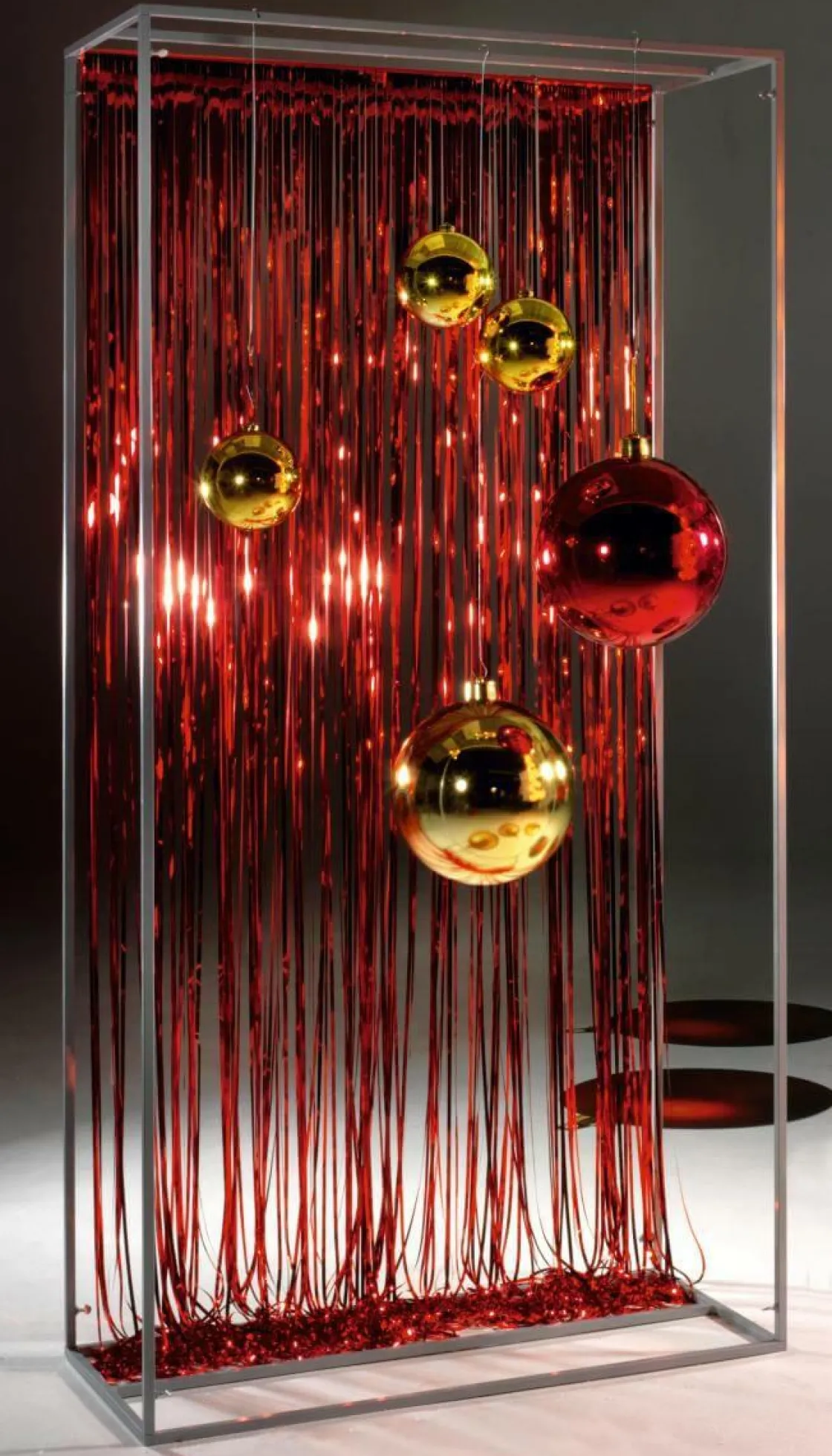 DecoWoerner Expositores Para Tiendas|Ayudas Y Herramientas De Decoración>Marco Decorativo De Metal Plateado De 200 Cm De Altura