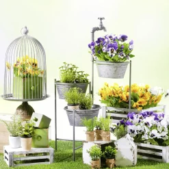 DecoWoerner Decoración De Primavera|Ramos Y Coronas De Flores>Marica Artificial, 27 Cm