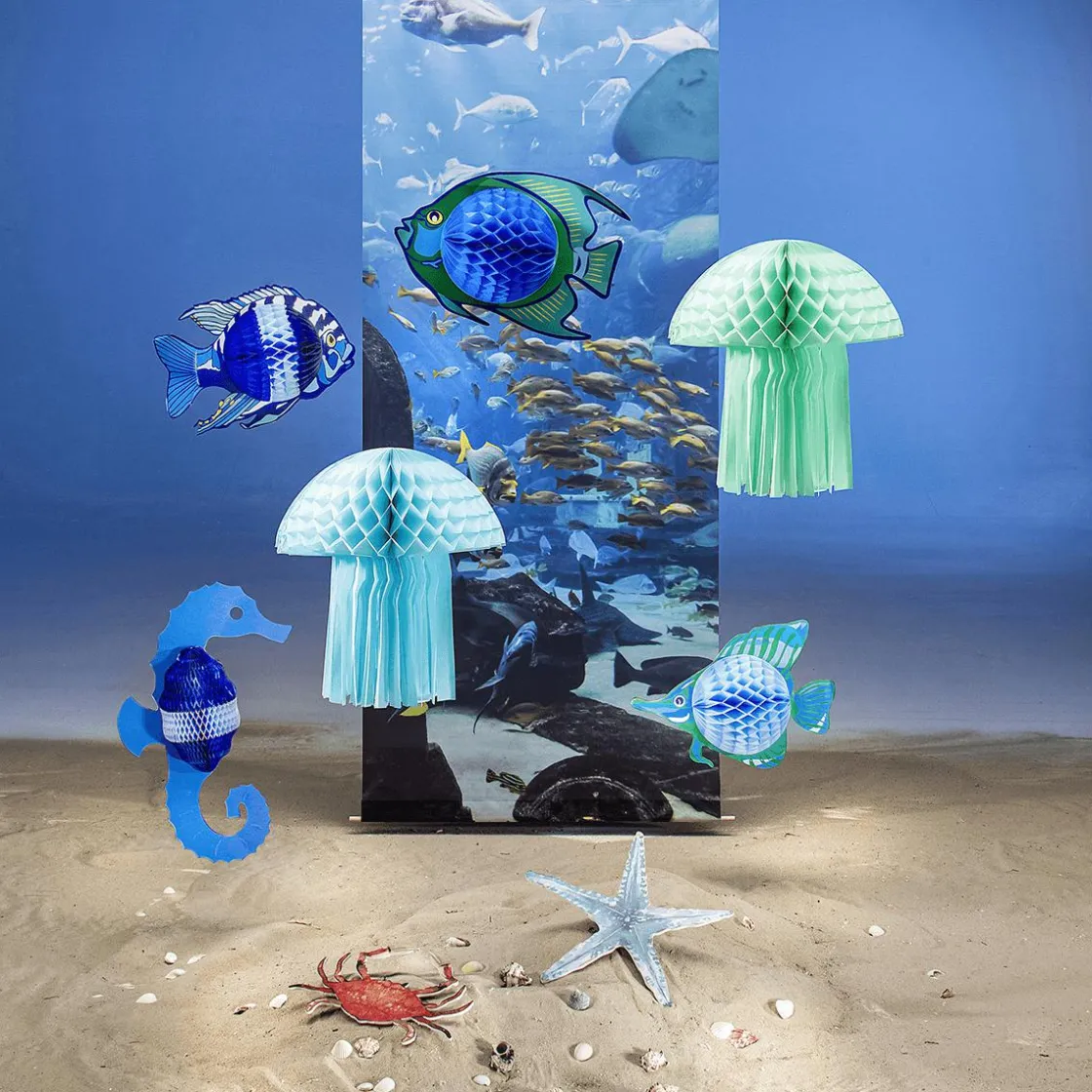 DecoWoerner Decoración De Verano>Medusa De Papel Nido De Abeja Ignífugo