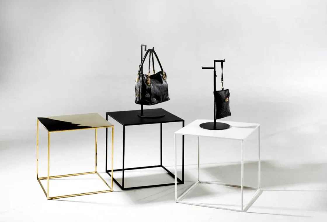 DecoWoerner Expositores Para Tiendas|Macetas Y Artículos De Decoración>Mesa De Metal 45 X 45 Cm,