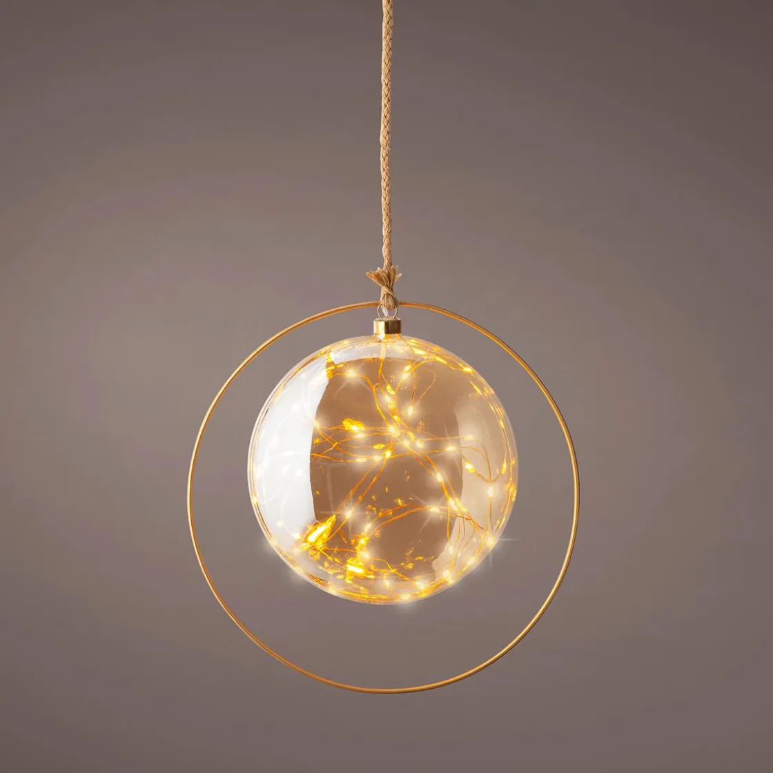 DecoWoerner Luces De Navidad>Micro Bola LED 26 Cm Dorada
