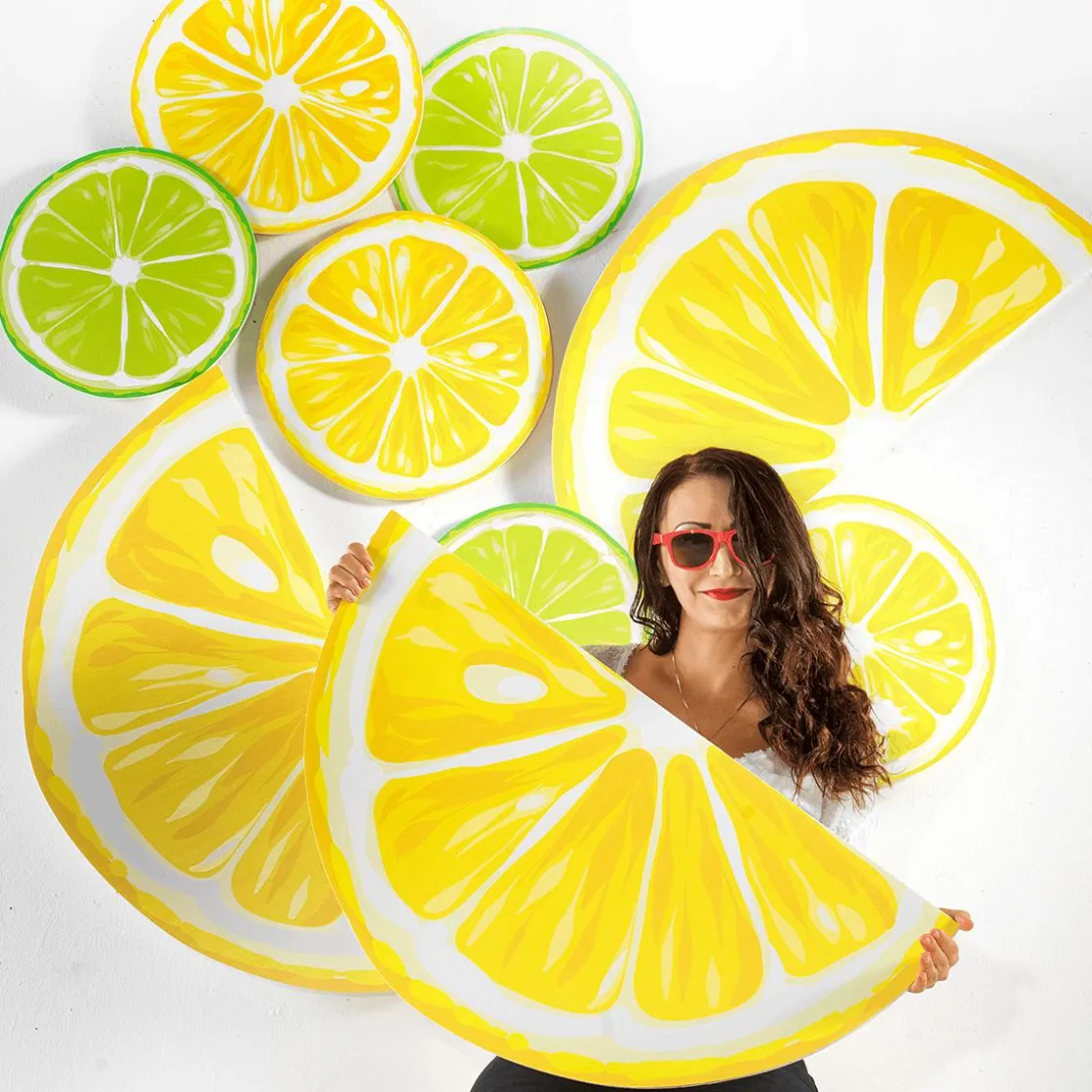DecoWoerner Decoración De Verano>Mostrar Rodaja De Limón De 88 Cm