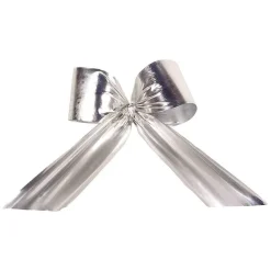 DecoWoerner Decoración Navideña Xxl>Noeud Décoratif Pour L'extérieur, 100 Cm Argenté, B1