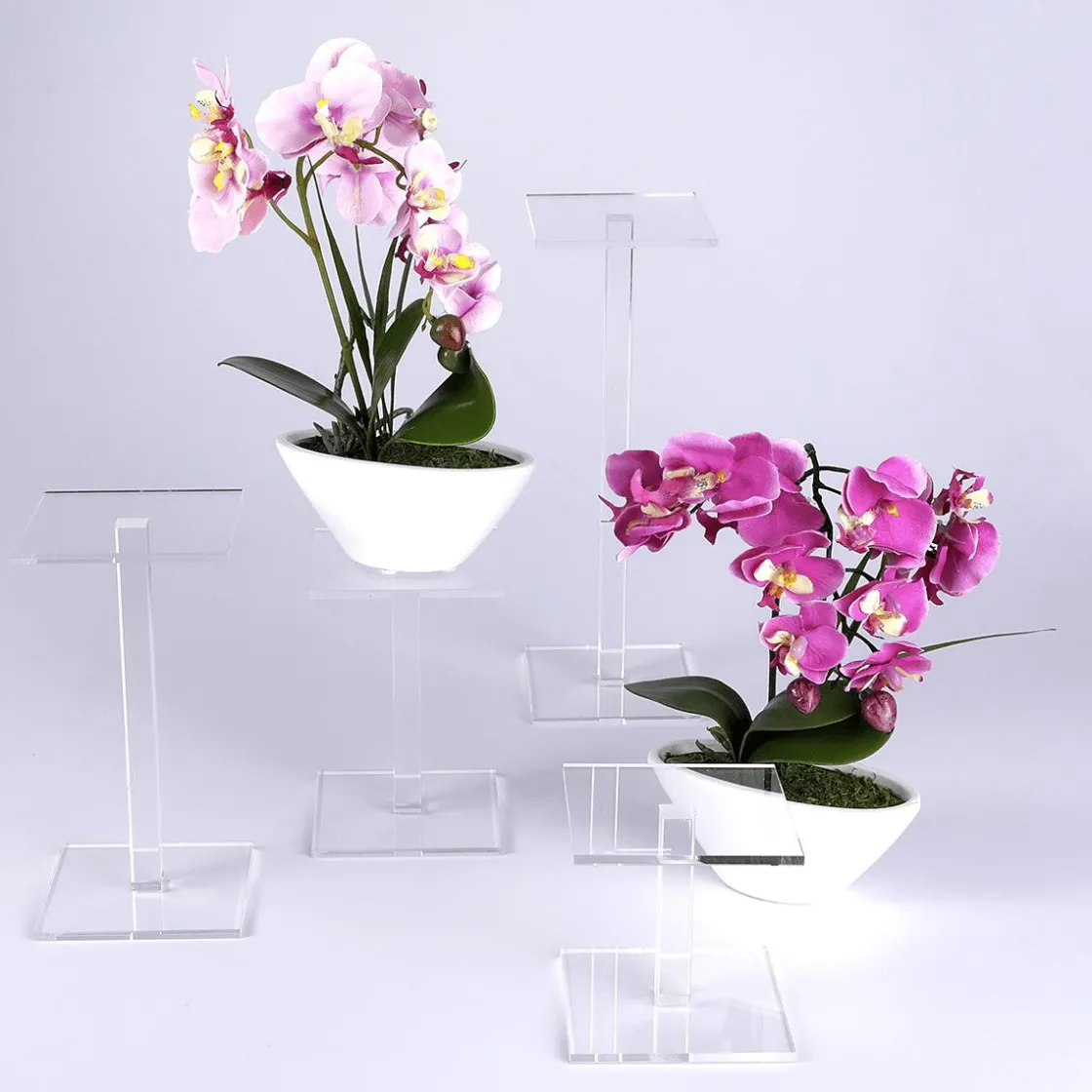 DecoWoerner Plantas De Interior|Flores Artificiales>Orquídea Artificial En Maceta, 28 Cm