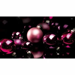 DecoWoerner Bolas De Navidad>Orquídea, Bolas De Navidad Brillantes De Plástico Ignífugo, 6 Cm Ø - 24 Piezas