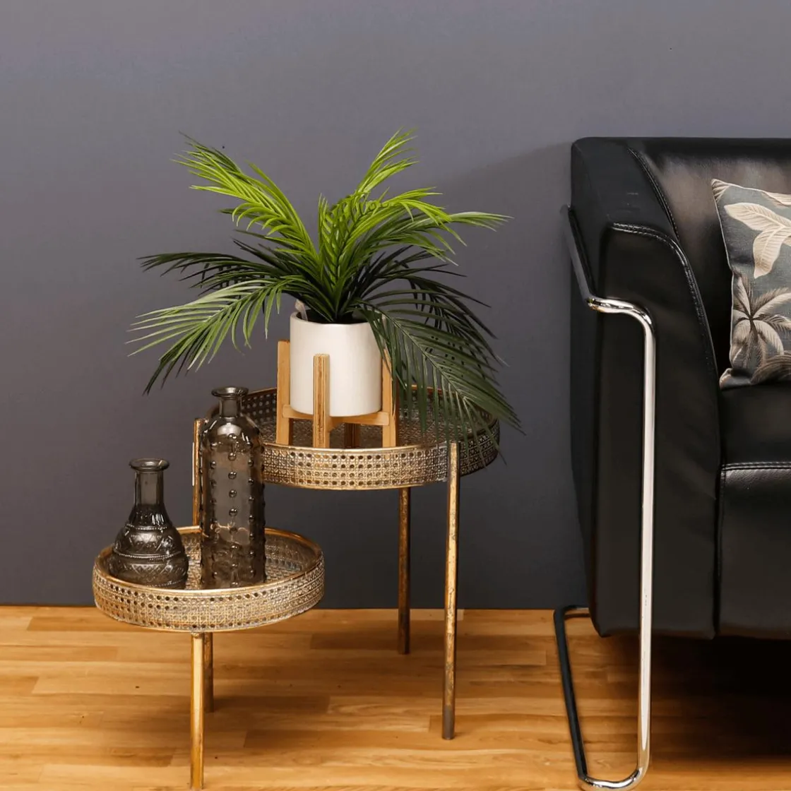 DecoWoerner Plantas Verdes|Plantas De Interior>Palmera Artificial En Maceta De 40 Cm