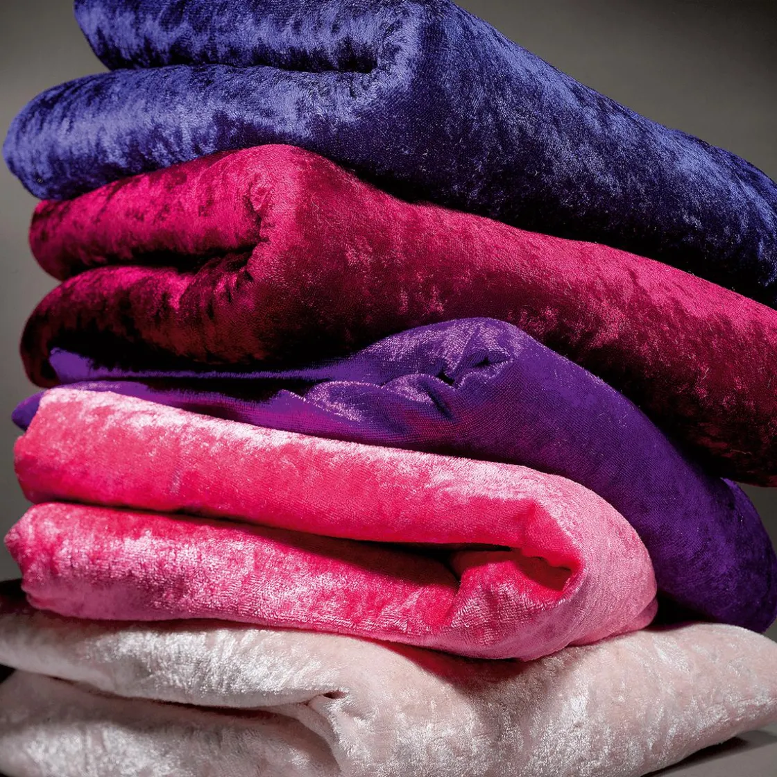 DecoWoerner Telas>Pana Aterciopelada, Anchura: 150 Cm, Color Morado