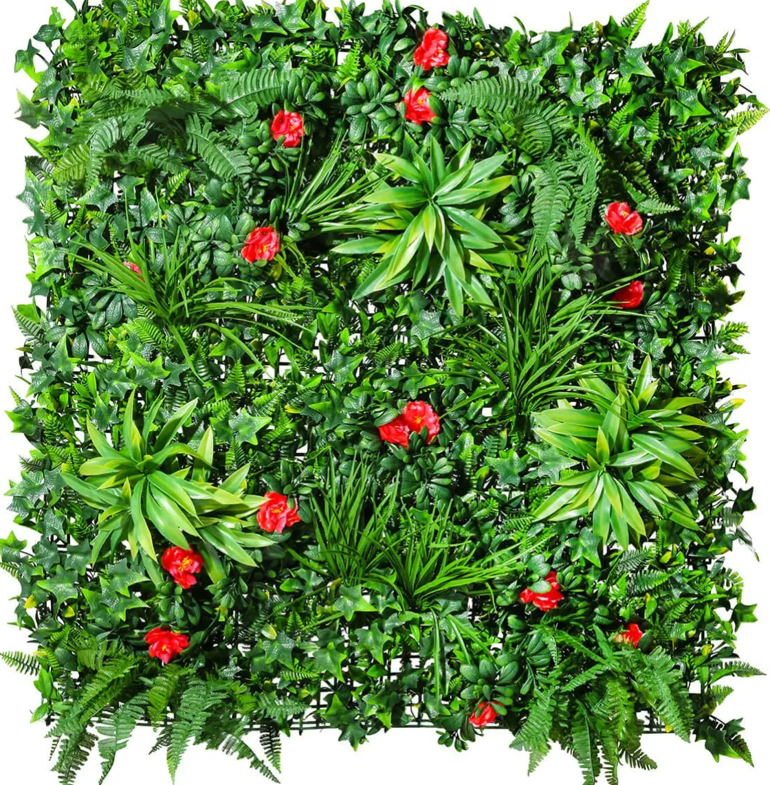DecoWoerner Decoración De Verano|Decoración De Primavera>Panel De Mezcla De Pasto Y Flores, 1 X 1 M