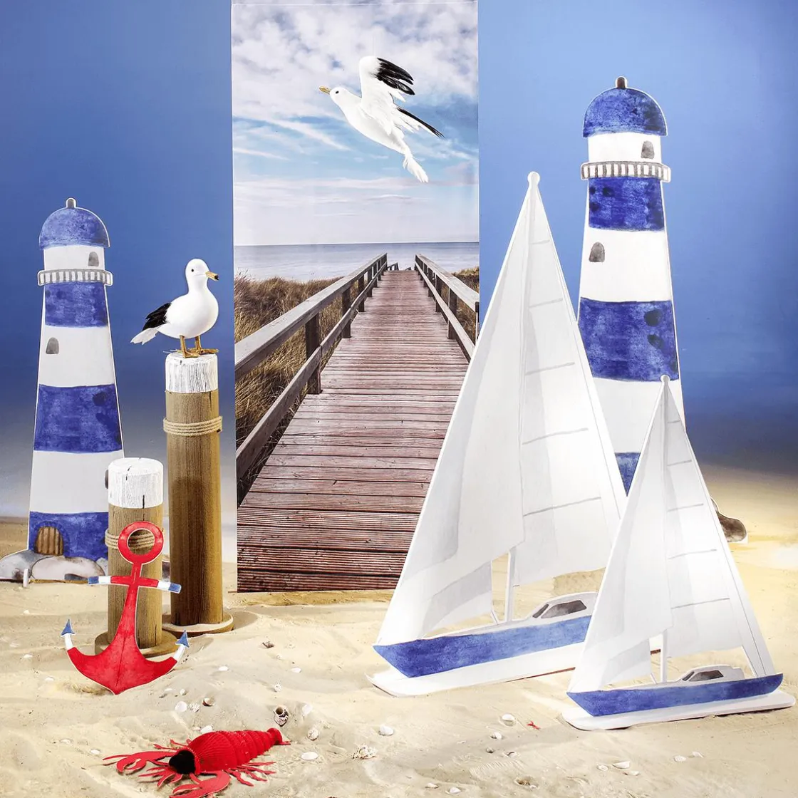 DecoWoerner Decoración De Verano>Pantalla Faro -blanco 59 X 120 Cm