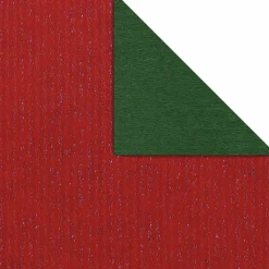 DecoWoerner Papel De Regalo>Papel De Regalo Bicolor 70 Cm, 100 M, Oscuro/rojo