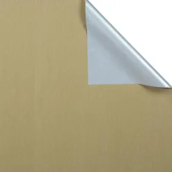 DecoWoerner Papel De Regalo>Papel De Regalo Bicolor 70 Cm, 250 M, Plata