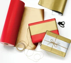 DecoWoerner Papel De Regalo>Papel De Regalo Bicolor 70 Cm, 250 M, Plata