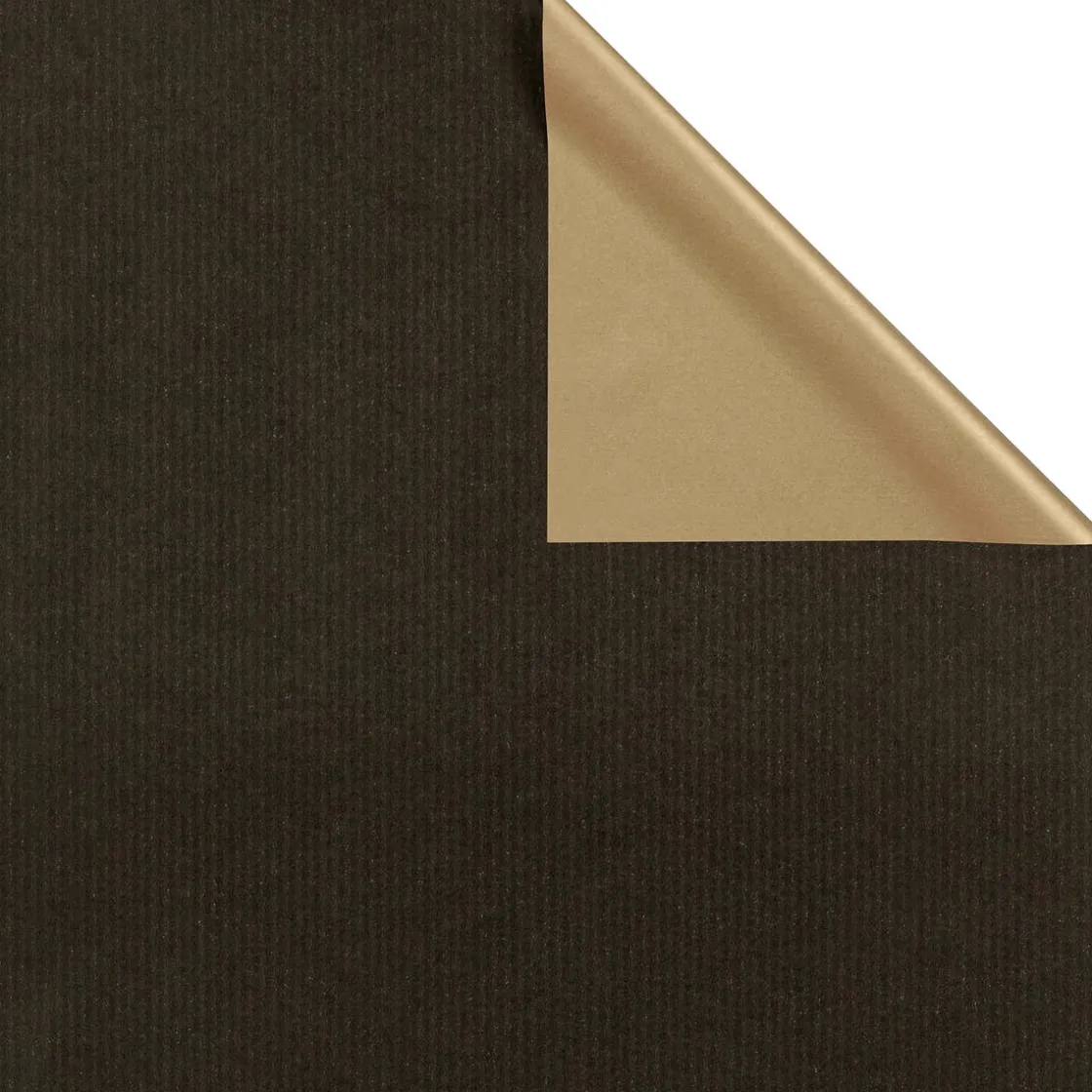 DecoWoerner Papel De Regalo>Papel De Regalo Bicolor 50 Cm, 250 M, Oro