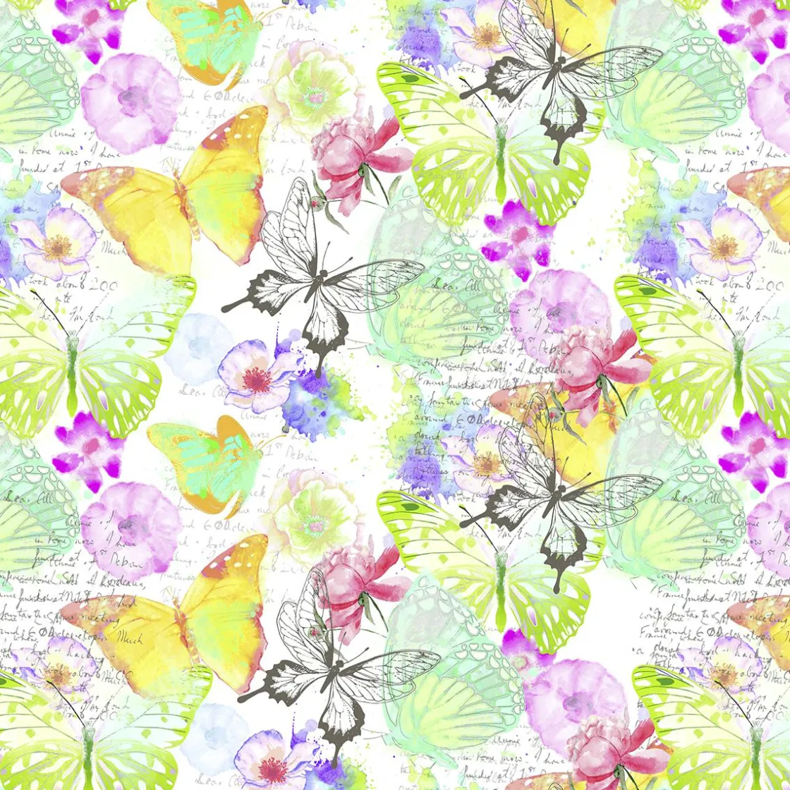 DecoWoerner Papel De Regalo>Papel De Regalo Mariposas, 50 Cm, 50 M