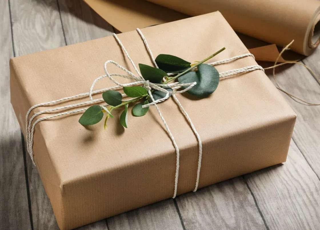 DecoWoerner Papel De Regalo|Go Green - Envoltorio Para Regalo Ecológico>Papel De Regalo Reciclado Ecológico Papel Kraft De Celulosa Natural, 50 Cm, 50 M