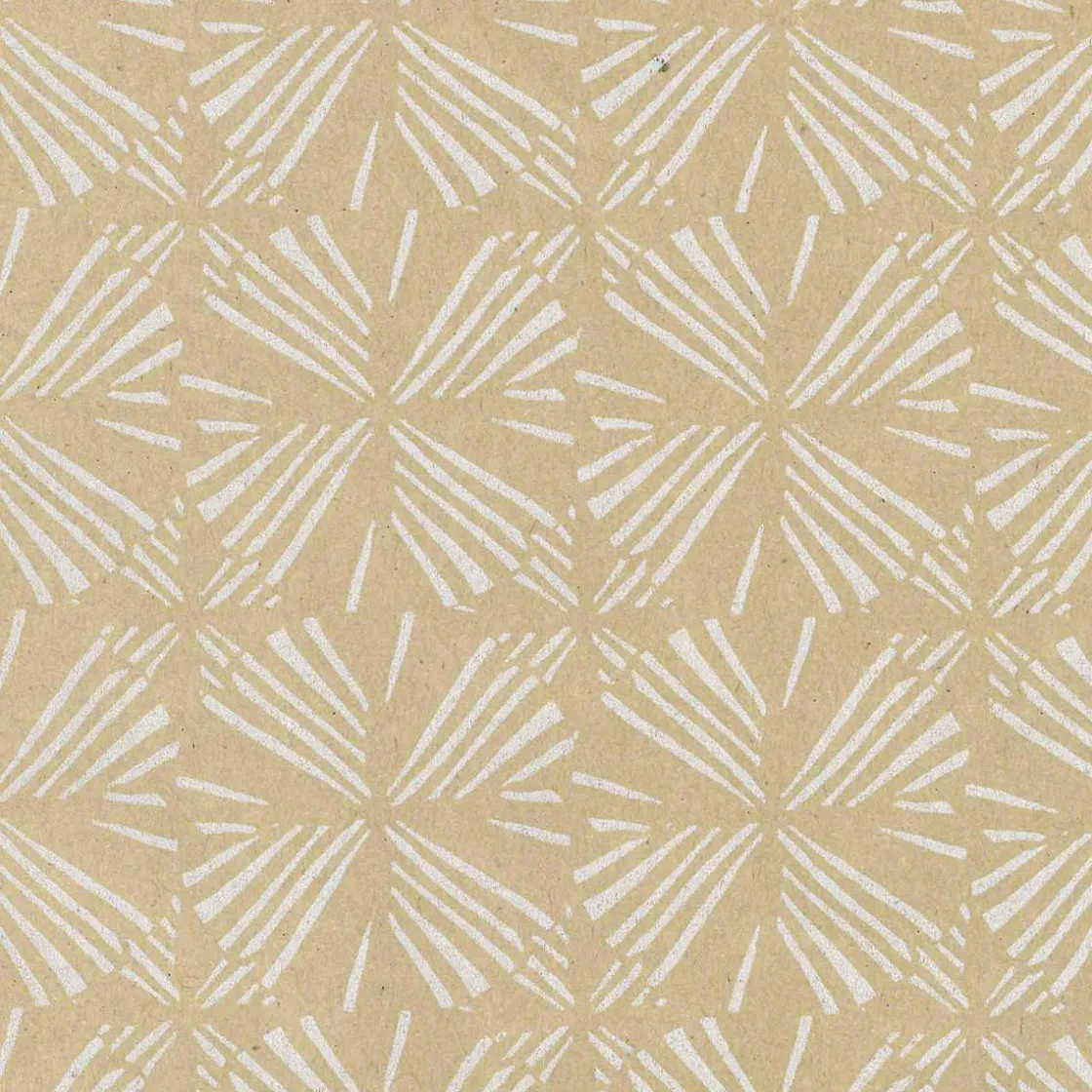 DecoWoerner Papel De Regalo|Go Green - Envoltorio Para Regalo Ecológico>Papel Kraft Reciclado Con Motivos Geométricos Blancos - Rollo De Papel De Envolver De 50 M