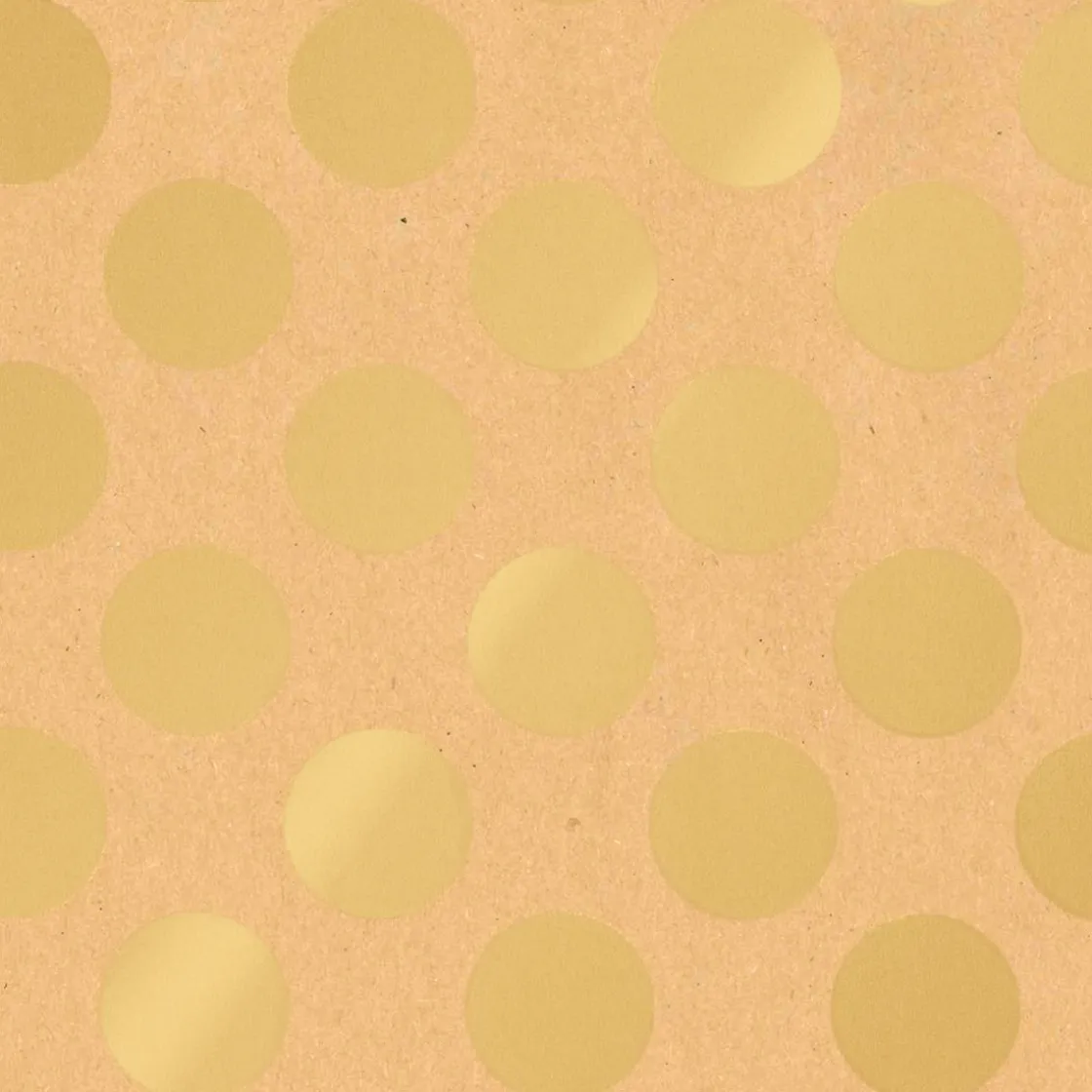 DecoWoerner Papel De Regalo|Go Green - Envoltorio Para Regalo Ecológico>Papel Kraft Reciclado Con Puntos Dorados - Bobina De Papel De Regalo Sostenible De 50 M