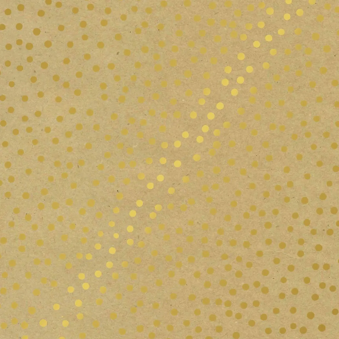 DecoWoerner Papel De Regalo|Go Green - Envoltorio Para Regalo Ecológico>Papel Kraft Reciclado Con Pequeños Puntos Dorados - Rollo De Papel De Envolver De 50 M