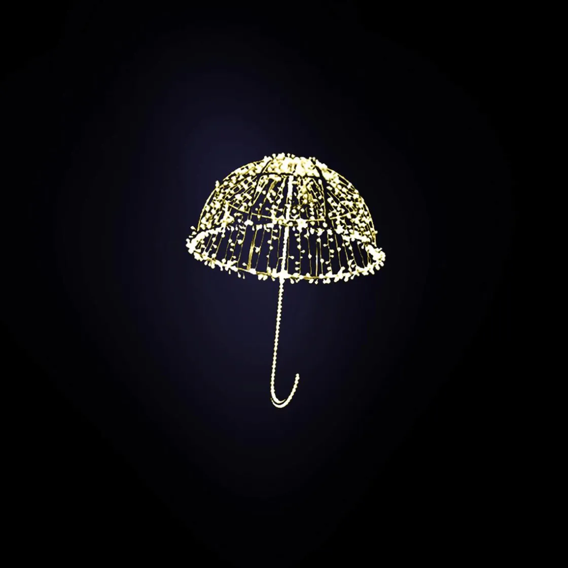 DecoWoerner Luz Decorativa>Paraguas XXL Light Object LED Dorado 200 Cm