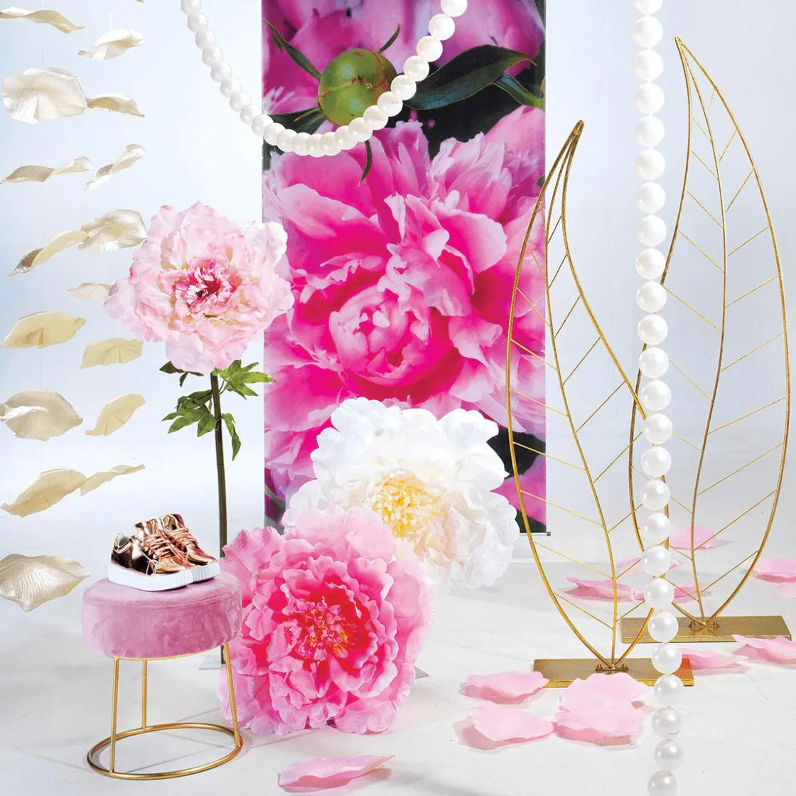 DecoWoerner Decoración De Primavera|Flores Artificiales>Peonía Gigante 128 Cm