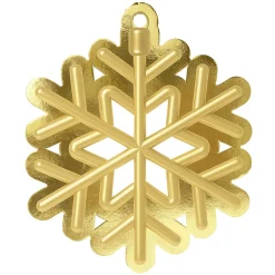 DecoWoerner Decoración De Invierno>Percha De Exposición Copo De Nieve Dorado