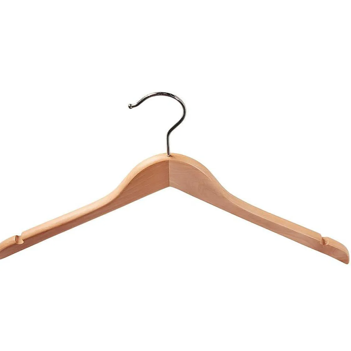 DecoWoerner Perchas>Percha De Madera Con Muescas, Angulada 45 Cm, 1 Caja A´50 Piezas