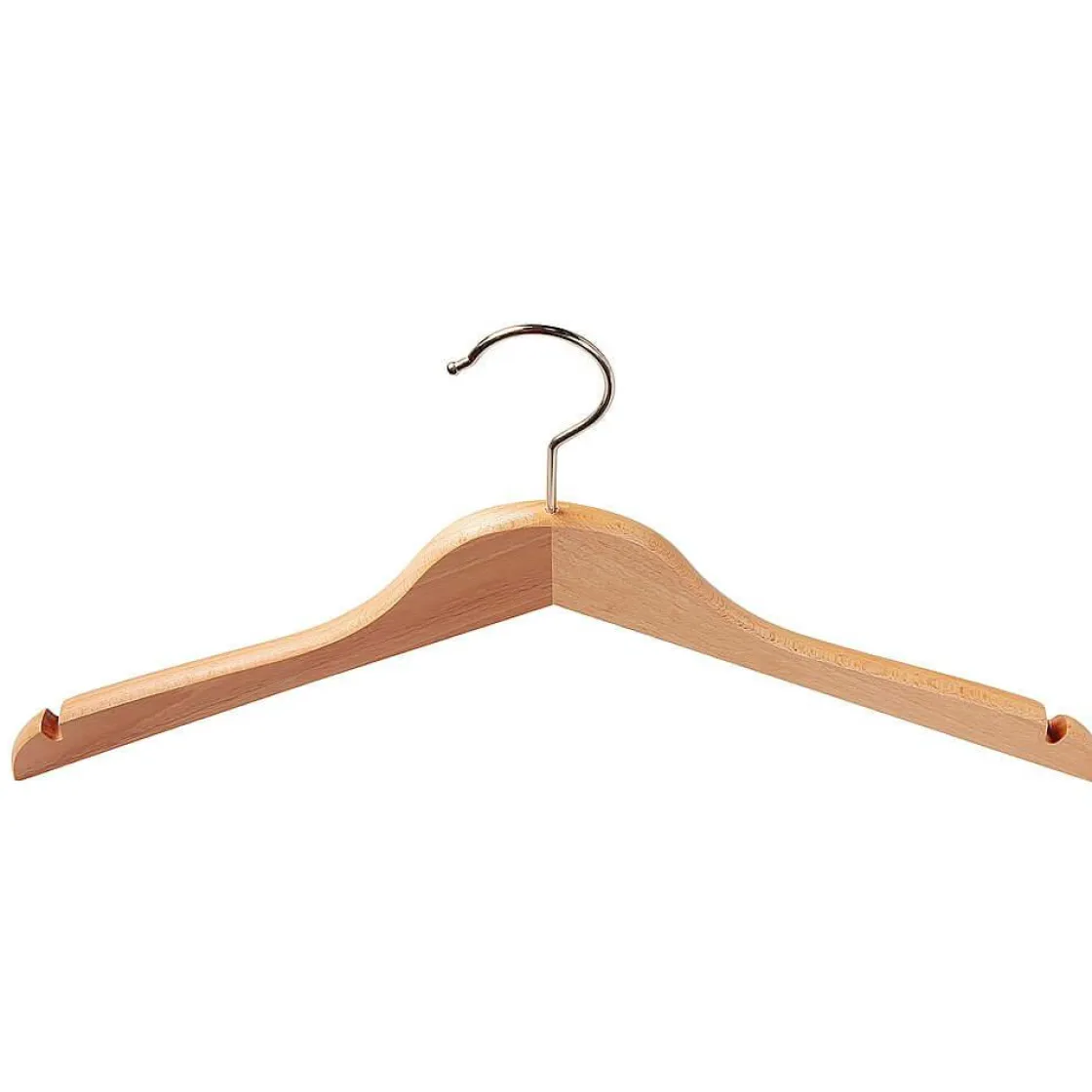 DecoWoerner Perchas>Percha De Madera Con Muescas, Recta 45 Cm, 1 Caja A´100 Piezas