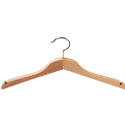 DecoWoerner Perchas>Percha De Madera Con Muescas, Recta 45 Cm, 1 Paquete A´5 Piezas