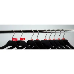 DecoWoerner Perchas>Percha Soft Touch Con Barra Con Pinzas 45 Cm, 1 Paquete De 10 Piezas