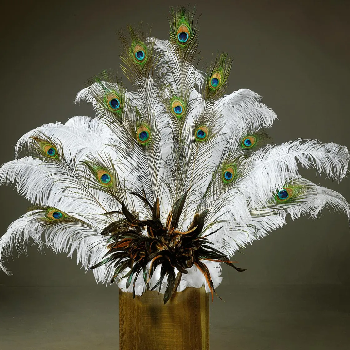 DecoWoerner Decoración Dispersa>Plumas De Pavo Real, 10 Piezas