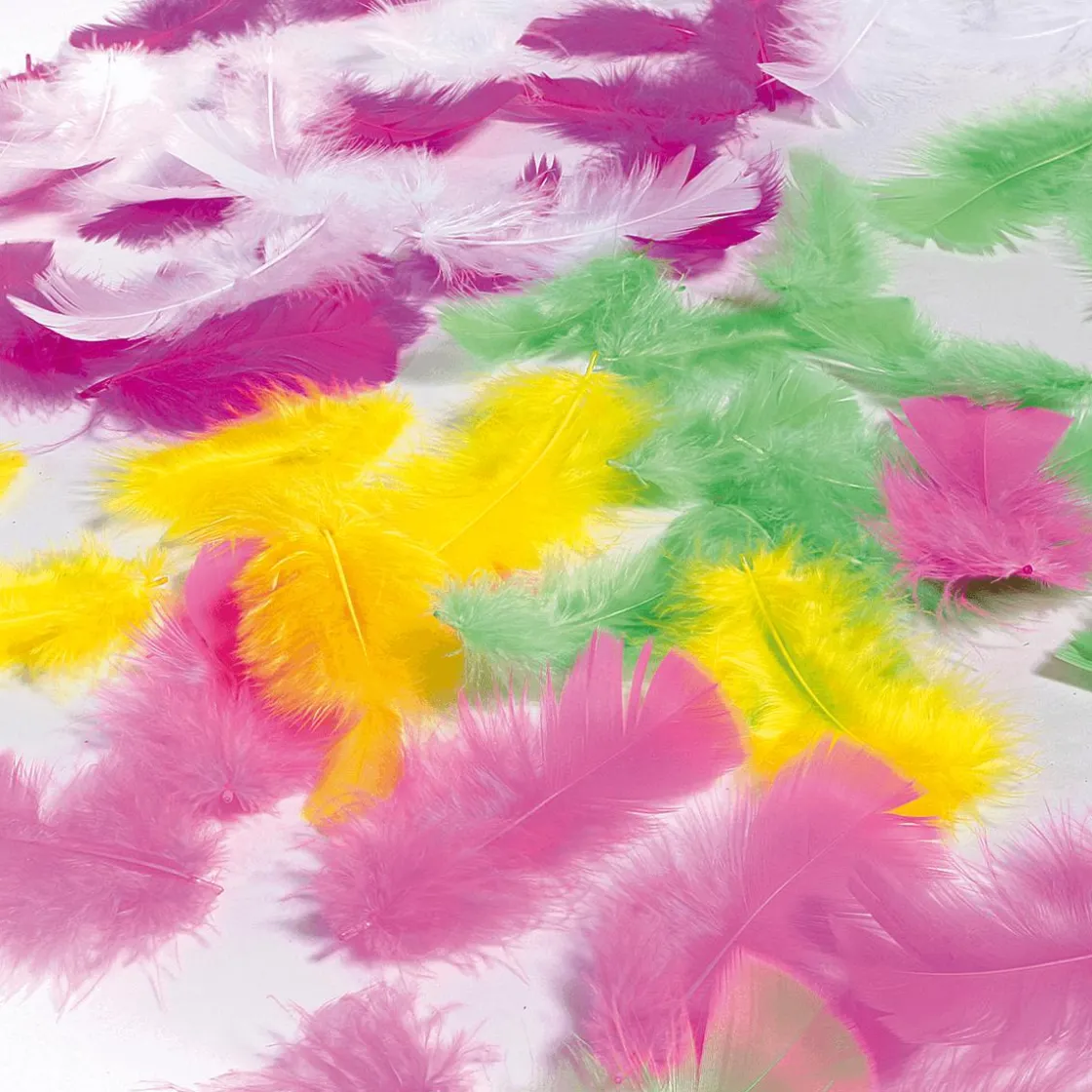 DecoWoerner Decoración Dispersa|Decoración De Pascua>Plumas Decorativas Amarillas, 20 G