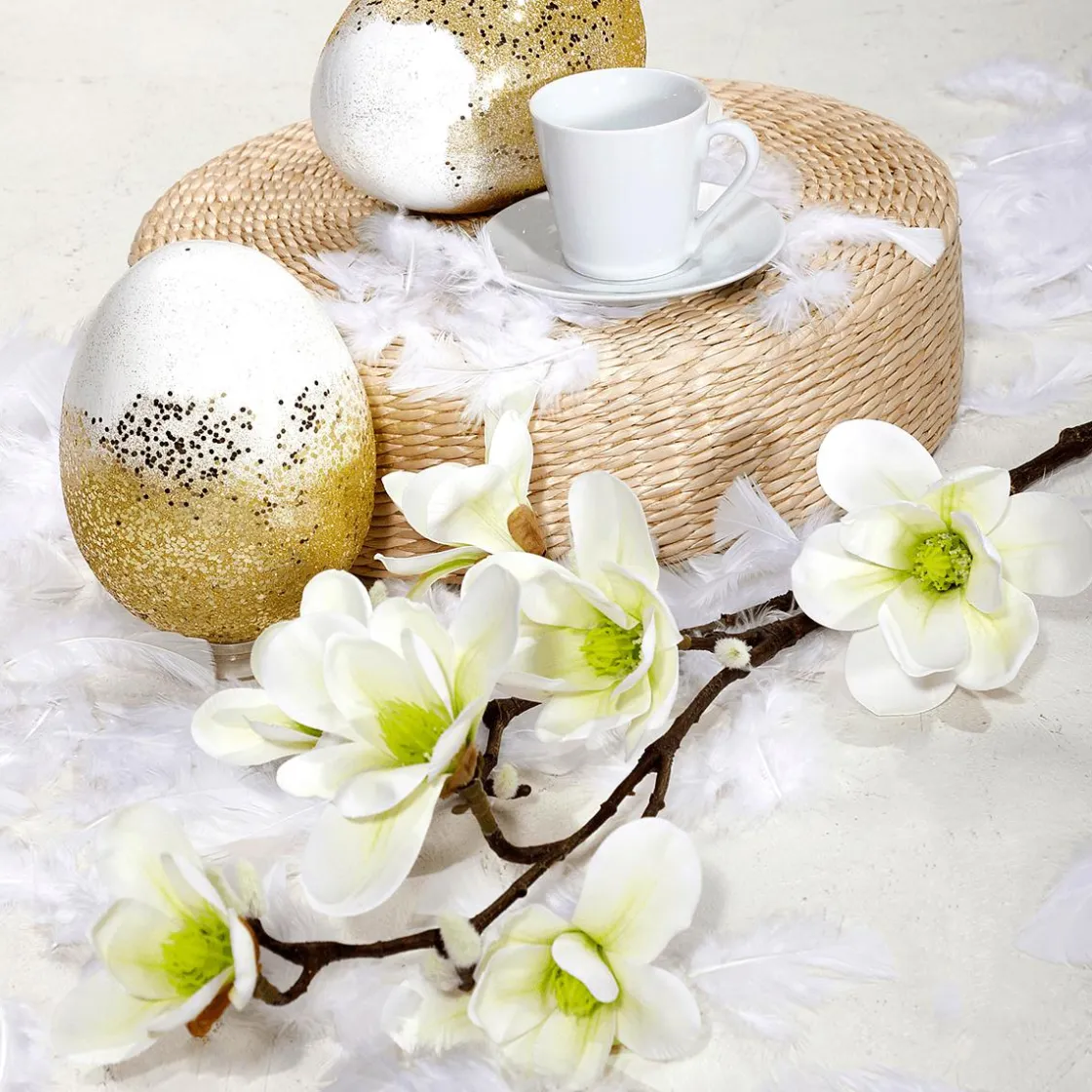 DecoWoerner Decoración Dispersa|Decoración De Pascua>Plumas Decorativas Blancas, 20 G