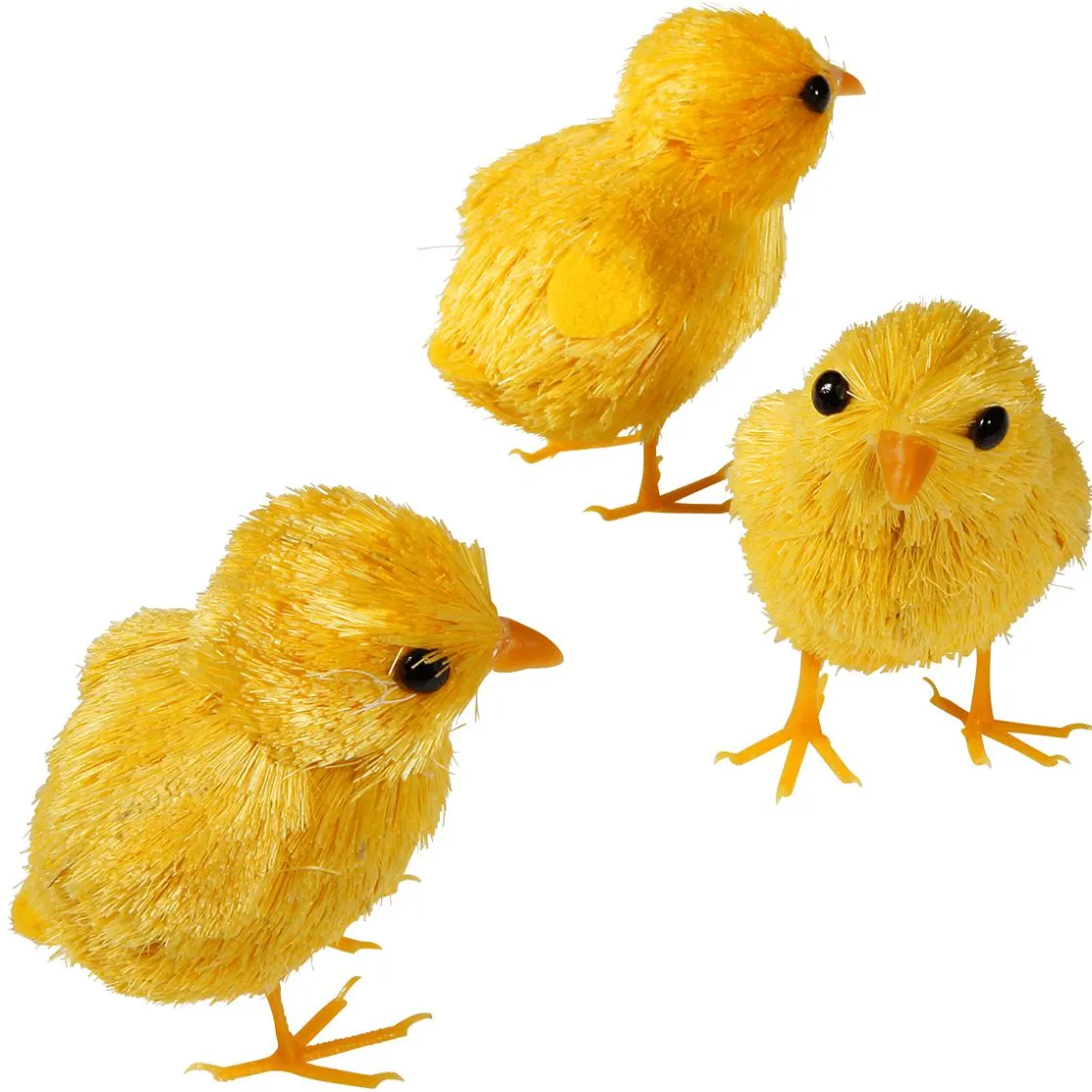 DecoWoerner Decoración De Animales|Decoración De Pascua>Pollitos Decorativos 3 Piezas 7 Cm