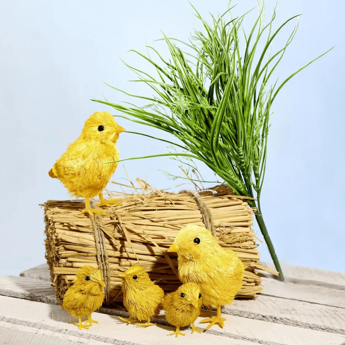 DecoWoerner Decoración De Animales|Decoración De Pascua>Pollitos Decorativos 3 Piezas 7 Cm