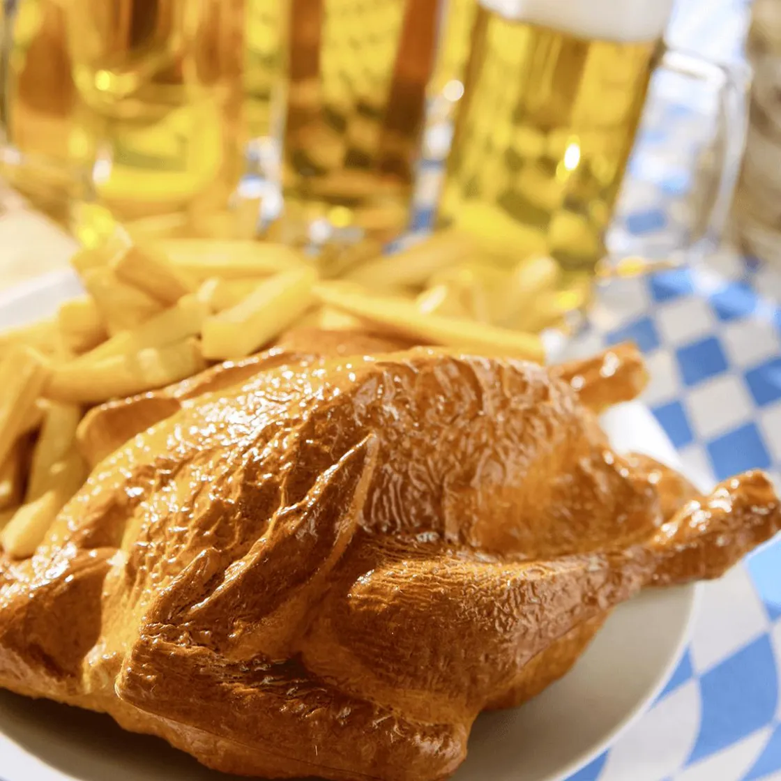 DecoWoerner Decoración Temática|Platos Y Comida Rápida>Pollo Asado Alimento De Imitación 23 Cm