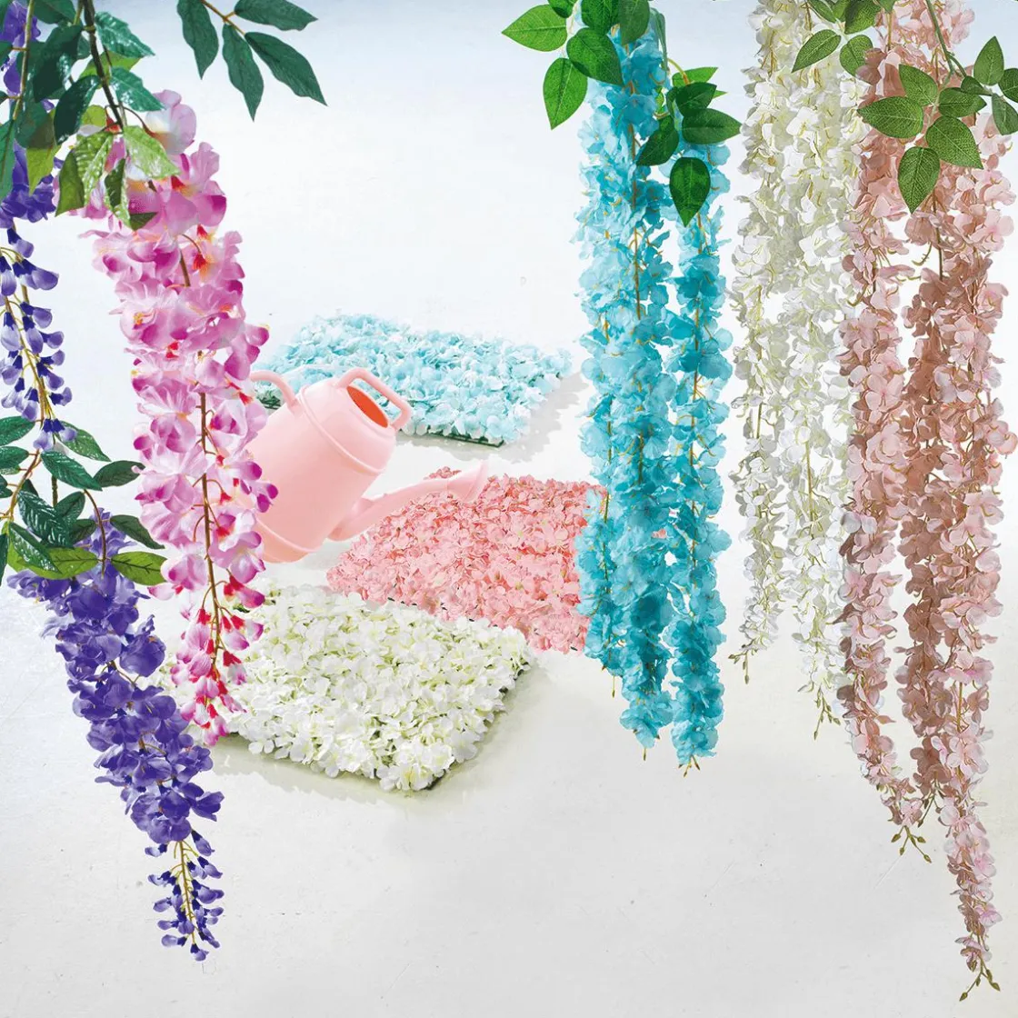 DecoWoerner Ramas Y Ramitas>Rama Artificial De Hortensias Blanca, 170 Cm