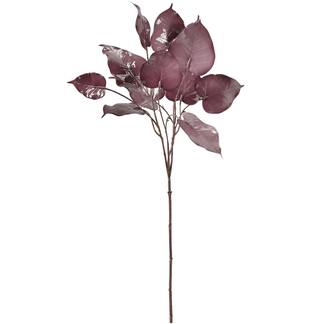 DecoWoerner Decoración De Otoño>Rama Con Fronda Artificial 60 Cm Burdeos