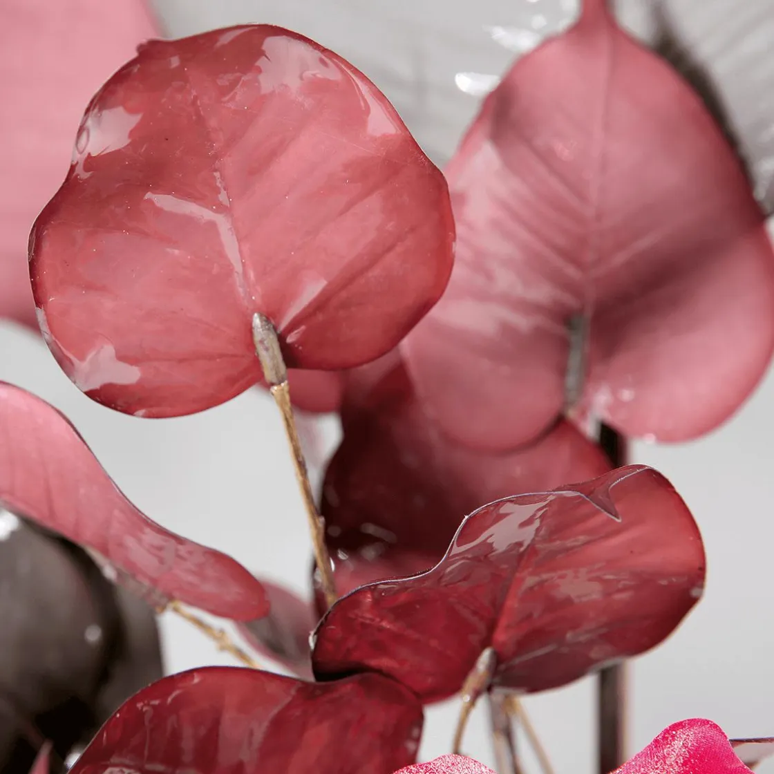 DecoWoerner Decoración De Otoño>Rama Con Fronda Artificial 60 Cm Burdeos
