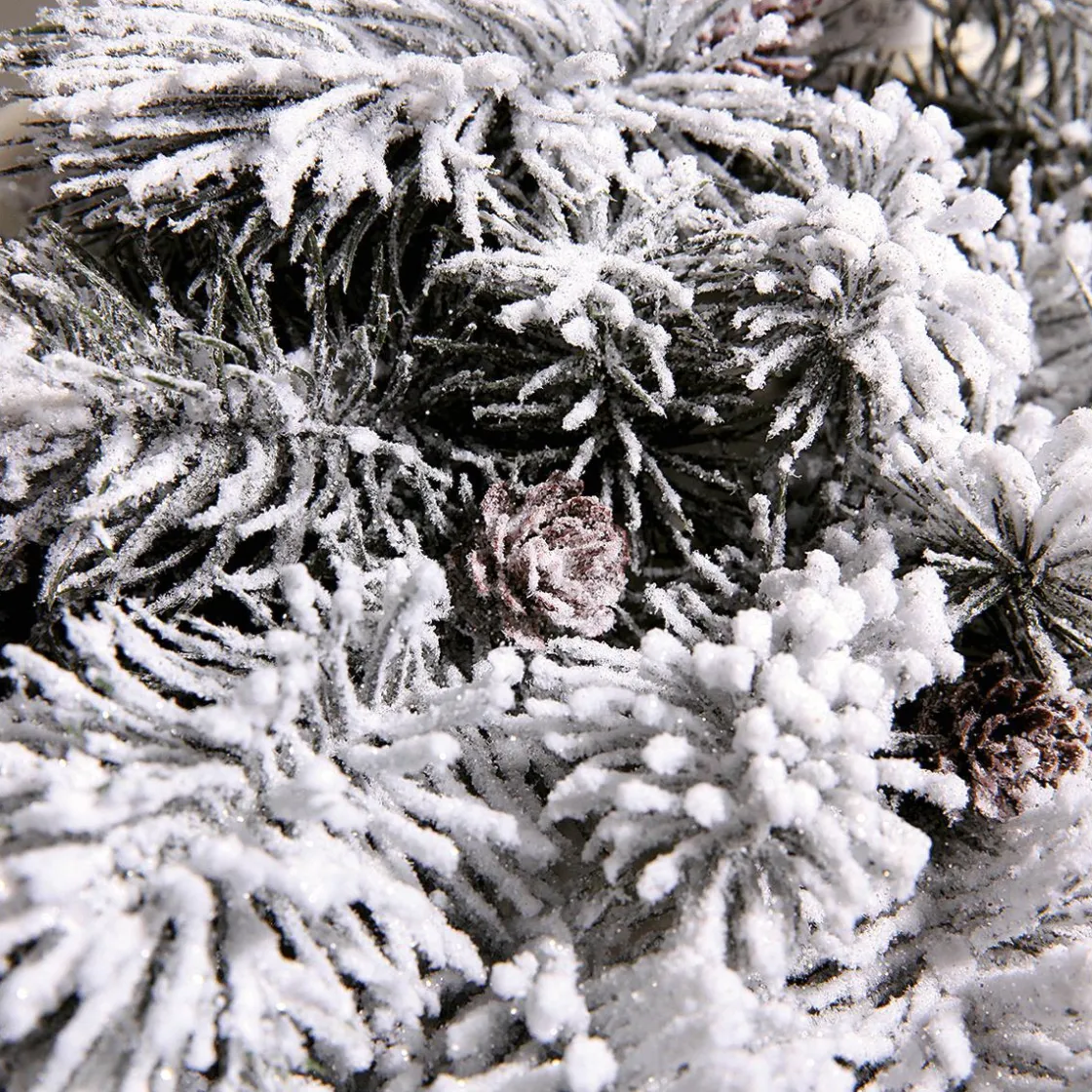 DecoWoerner Ramas Y Ramitas|Árboles De Mesa Y Ramas De Abeto>Rama De Abeto Artificial Con Nieve Con Conos