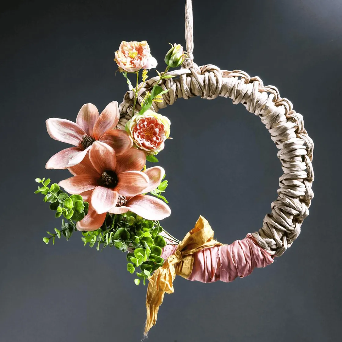 DecoWoerner Ramas Y Ramitas>Rama De Eucalipto Artificial, Longitud 60 Cm