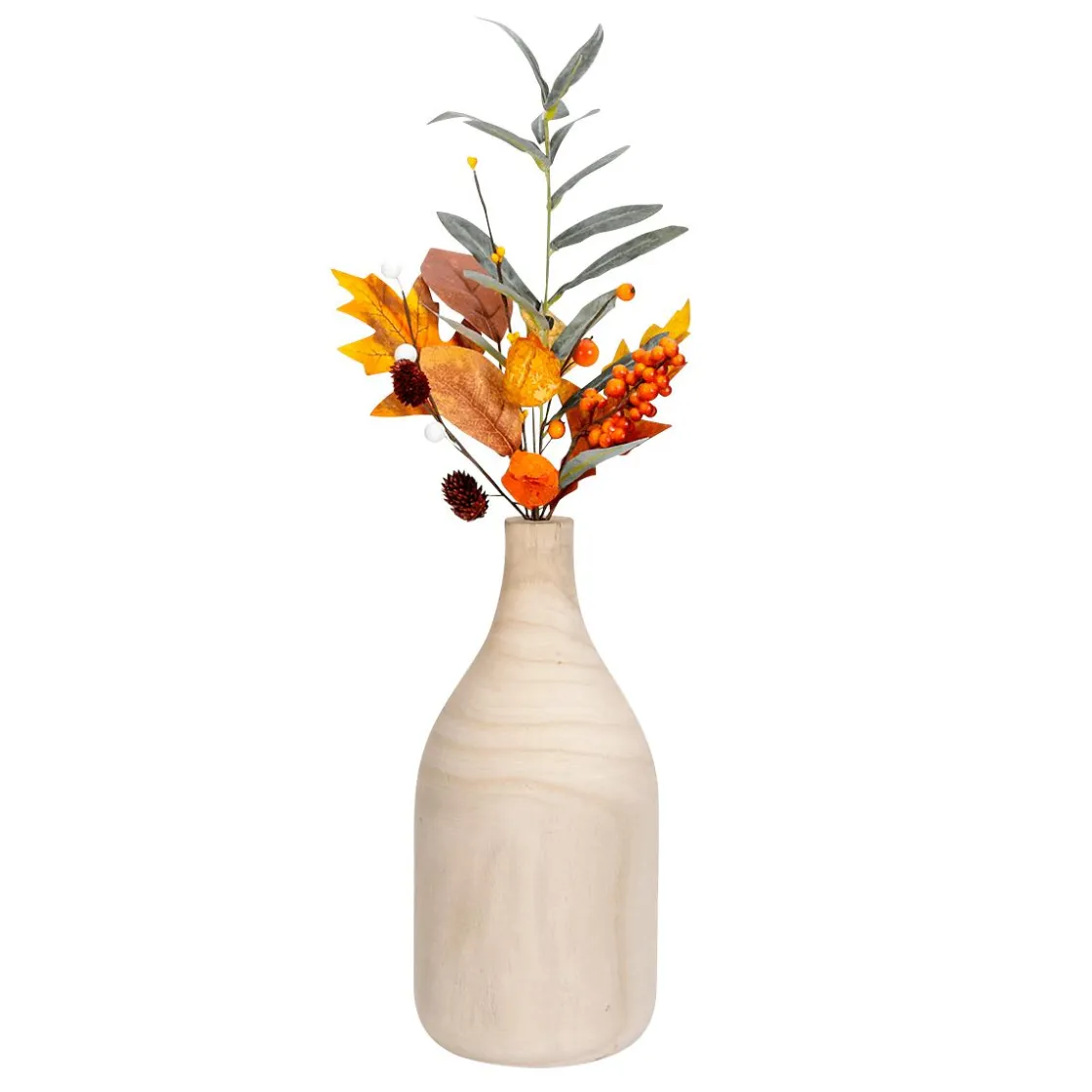 DecoWoerner Ramas Y Ramitas|Decoración De Otoño>Ramita Artificial De Physalis Otoñal 20 X 40 Cm /marrón