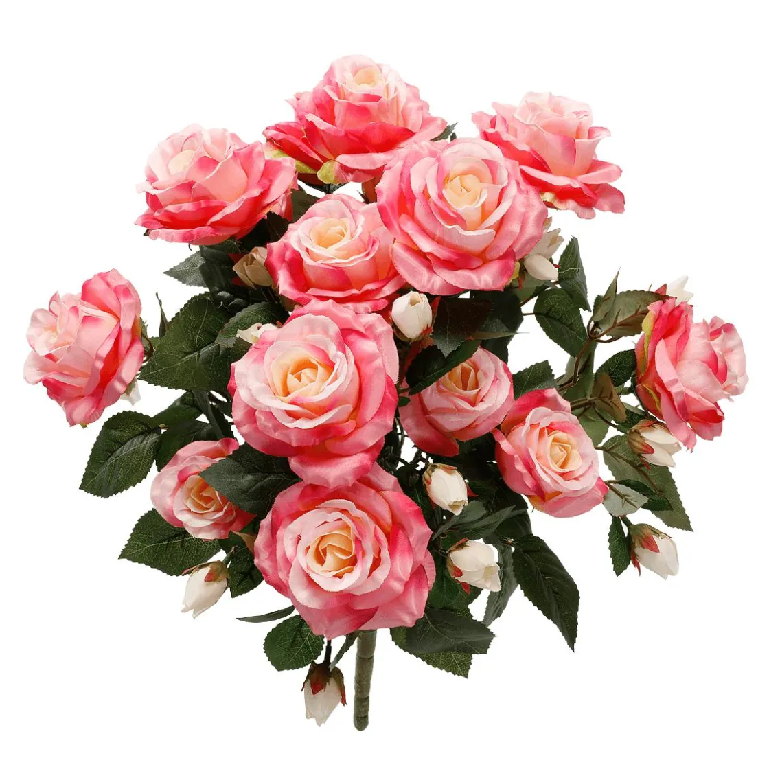 DecoWoerner Ramos Y Coronas De Flores|Flores Artificiales>Ramo De s Artificiales Con 15 Flores Cada Una, Y Amarillo, 54,5 Cm