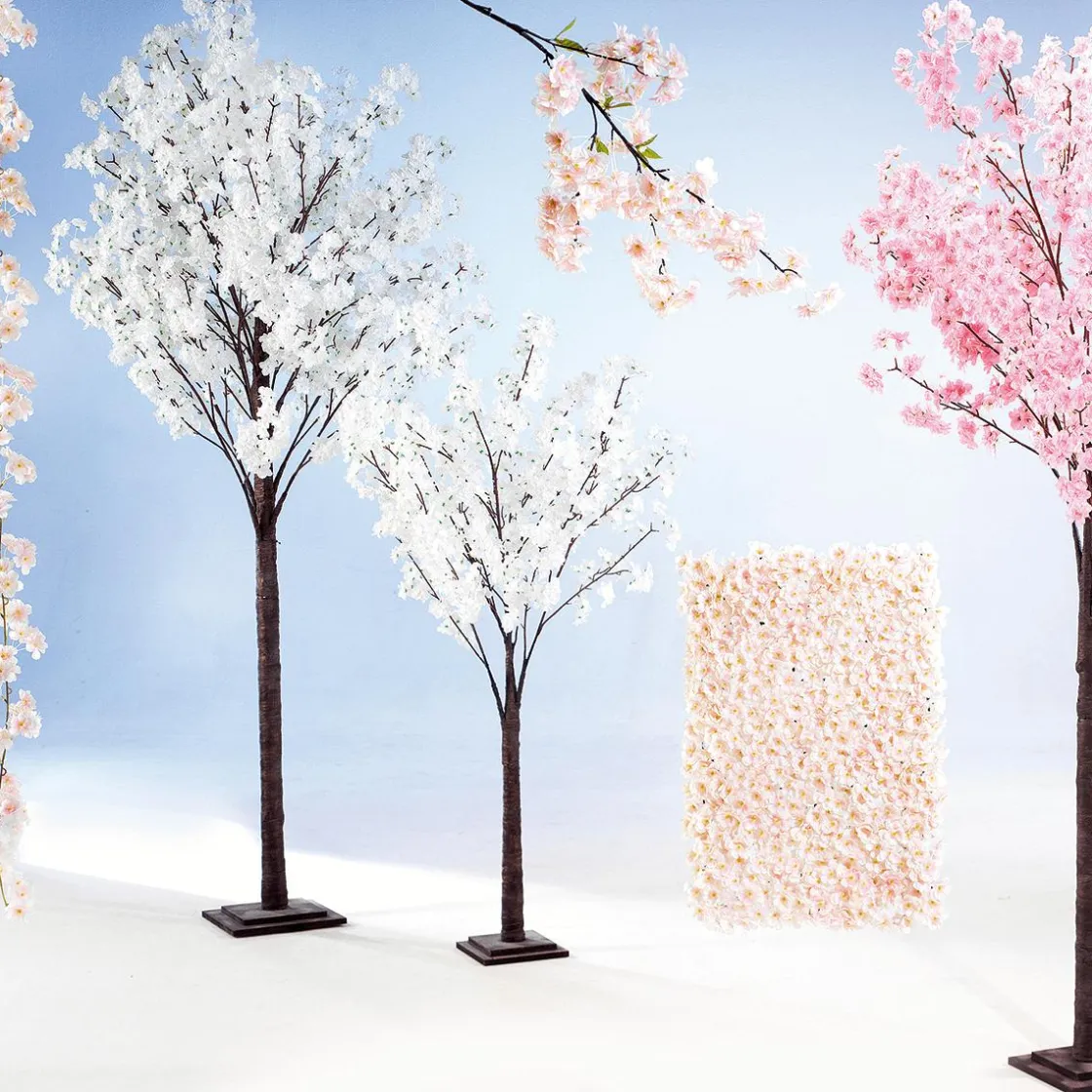 DecoWoerner Decoración De Primavera|Árboles Artificiales>Árbol Con Flores De Cerezo Artificial , 160 Cm
